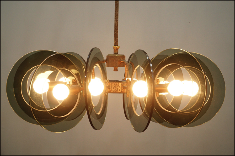 Fontana arte(フォンタナアルテ) Gino Paroldo ヴィンテージシャンデリア 照明 yamagiwa ヤマギワ ジオ・ポンティ