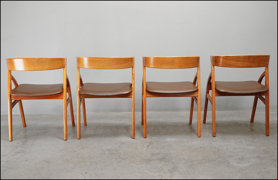 北欧デンマーク製 Dyrlund(デューロン / デュランド)ハーフアーム ダイニングチェア