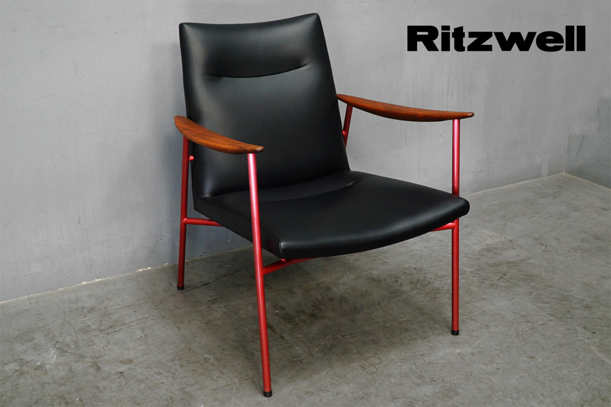 Ritzwell (リッツウェル) RIVAGE(リヴァージュ) ラウンジチェア LXレザー 本革 ブラック