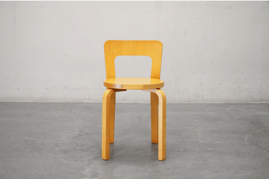 artek(アルテック) 65 Chair (65チェア)  Alvar Aalto（アルヴァ・アアルト) バーチ 北欧 フィンランド　アドア東京