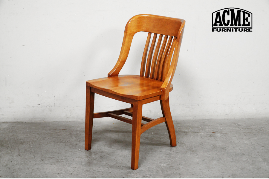 ACME Furniture (アクメ ファニチャー) BANK CHAIR (バンクチェア) 無垢材 USA ヴィンテージ　アドア東京