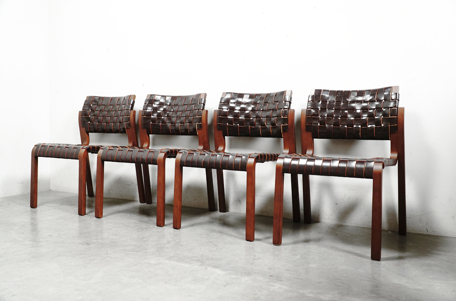 arflex(アルフレックス) NT(エヌティー) アームレスチェア4脚セット 本革張り アドア東京