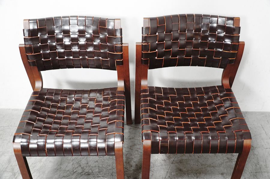 座面 arflex(アルフレックス) NT(エヌティー) アームレスチェア4脚セット 本革張り アドア東京