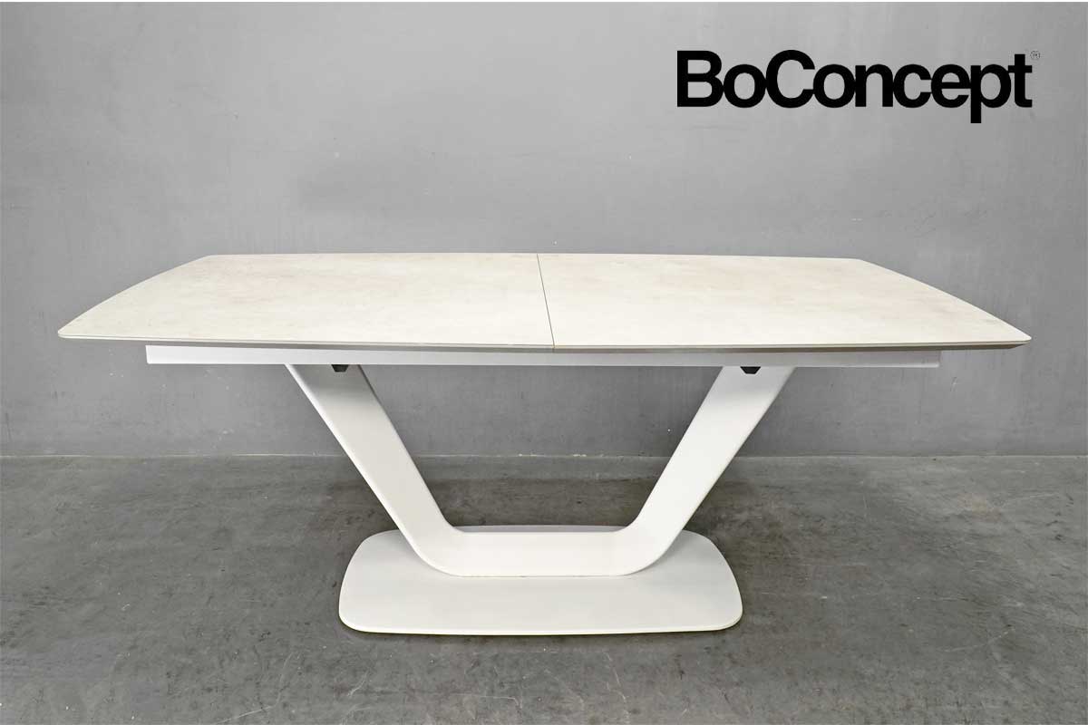 BoConcept (ボーコンセプト) ALICANTE (アリカンテ) 伸張式 ダイニングテーブル アッシュセラミック×ホワイト