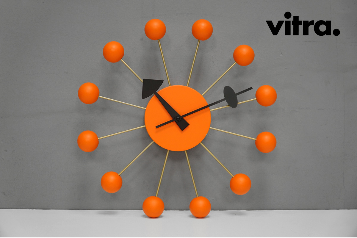 Vitra.(ヴィトラ) ボールクロック オレンジ 掛け時計 ウォールクロック ジョージ・ネルソン