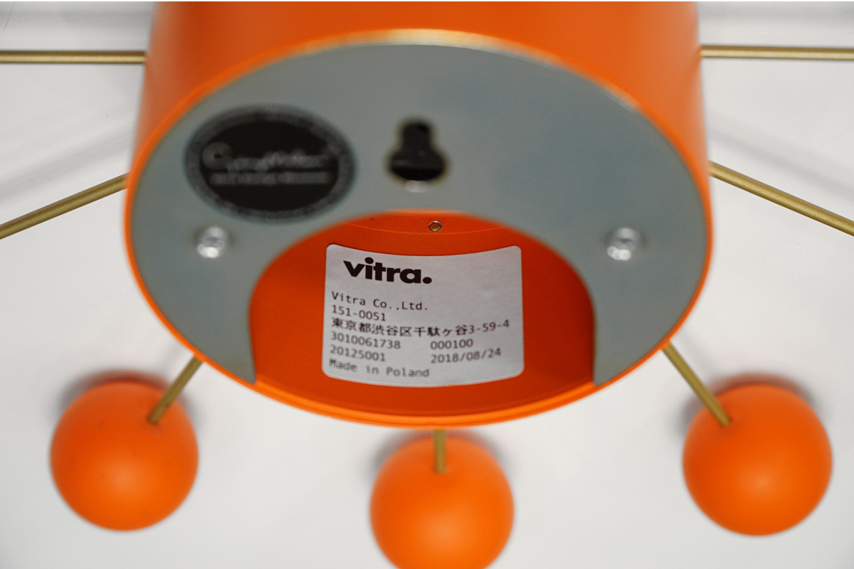 Vitra.(ヴィトラ) ボールクロック オレンジ 掛け時計 ウォールクロック ジョージ・ネルソン　ステッカー