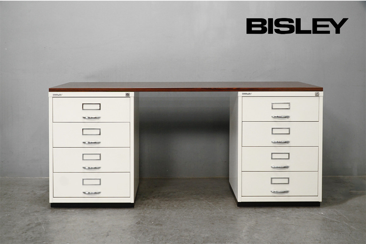 BISLEY(ビスレー) 両袖デスクセット F4 スチールキャビネット