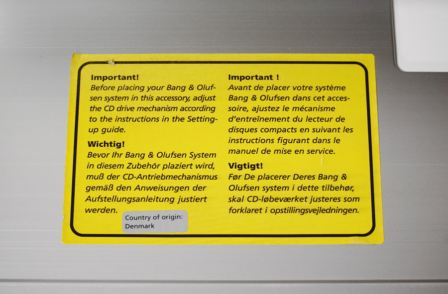 ステッカー Bang & Olufsen(バング&オルフセン) B&O Bracket 2053(ブラケット2053) Beosound 9000用壁掛け&平置きスタンド アドア東京