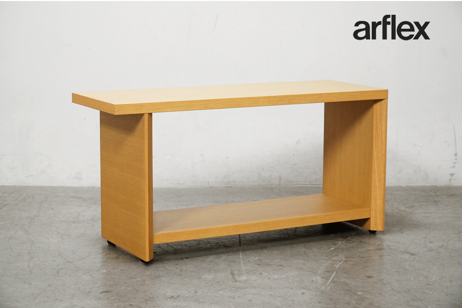 arflex(アルフレックス) BRACCO (ブラッコ) サイドテーブル サービステーブル 棚付き ホワイトオーク　アドア東京
