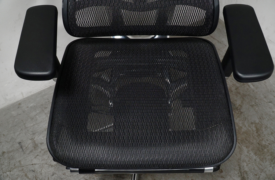 Ergohuman Pro(エルゴヒューマンプロ) デスクチェア ヘッドレスト有りハイバック ブラック　座面　アドア東京