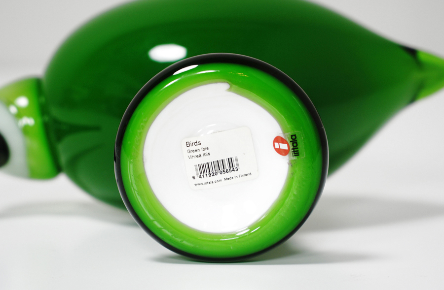 ロゴ iittala(イッタラ) バード Birds by Toikka Green Ibis アイビスシリーズ オイバ・トイッカ オブジェ 置物 アドア東京
