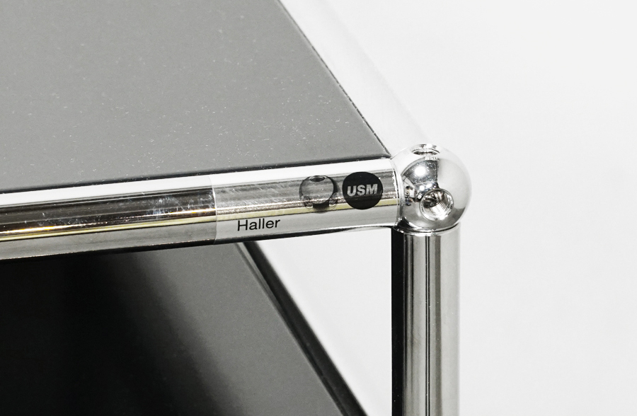 USM Haller system (ハラー) 2段キャビネット サイドボード ドロップダウンドア モジュラー収納 ブラック　アドア東京