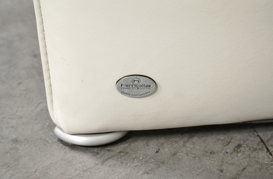 プレート himolla(ヒモラ) ミルテ 本革 1人掛けソファ パールアイボリー IDC大塚家具 アドア東京