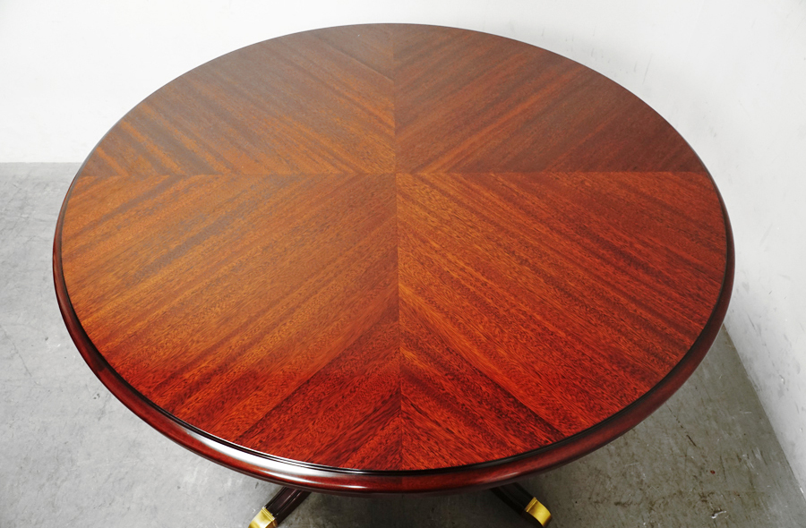 天板　IDC大塚家具 英国 リージェンシー様式 マホガニー材 ペディスタル ダイニングテーブル　アドア東京