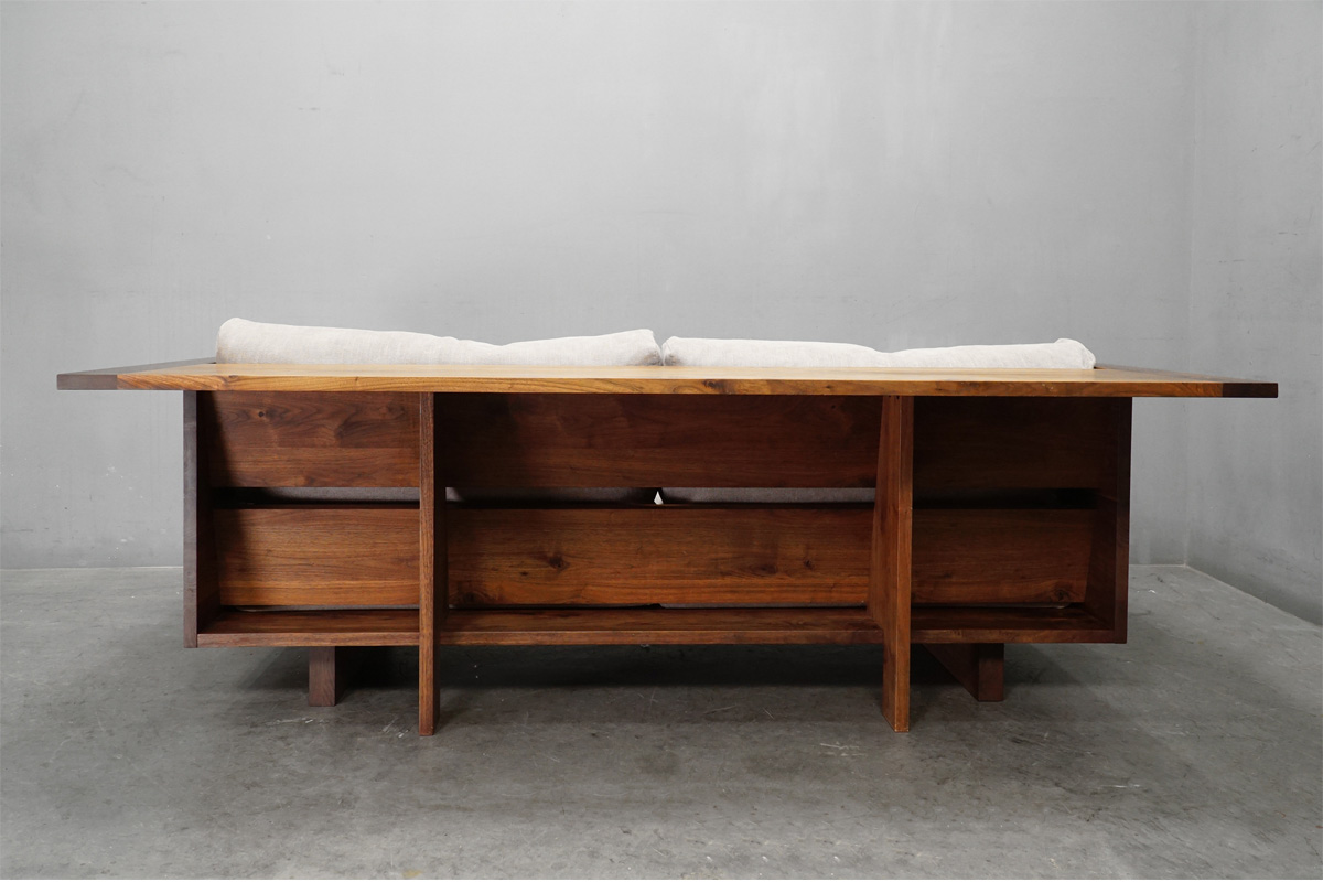 HIRASHIMA(ヒラシマ) CARAMELLA(カラメッラ) Counter Sofa189(カウンターソファ189) ウォールナット　背面