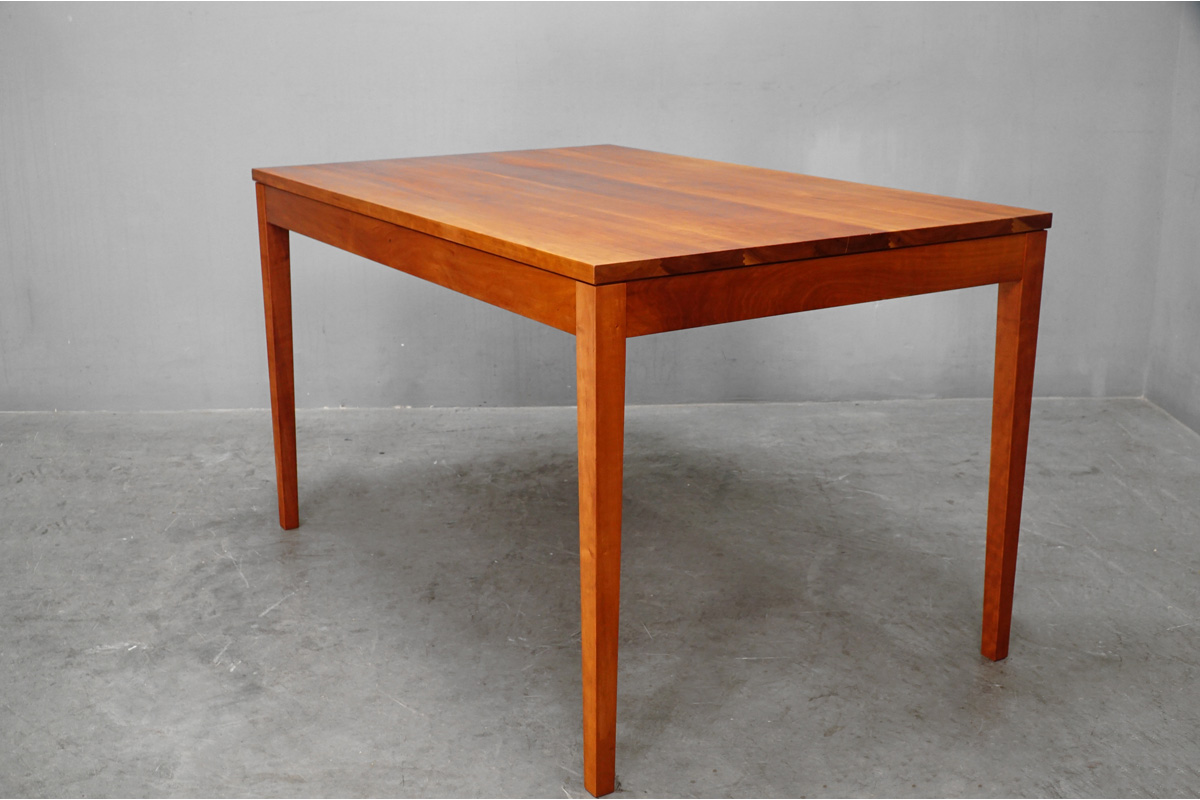 北の住まい設計社 ブラックチェリー材 ダイニングテーブル 引き出し付き オイル仕上げ デスク