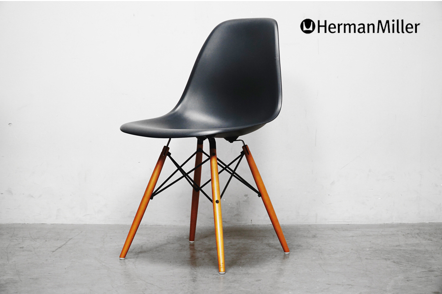 HermanMiller(ハーマンミラー) イームズ サイドシェルチェア DSW ブラック ダウェルレッグベース　アドア東京