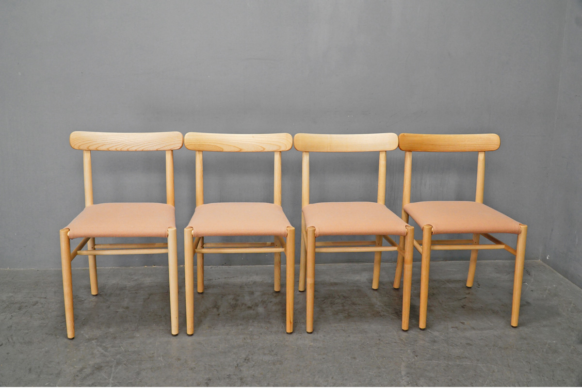 maruni(マルニ木工) Lightwood(ライトウッド) チェア4脚セット アッシュ サンドピンク ジャスパーモリソン