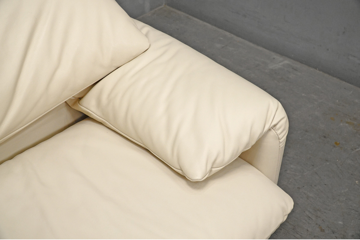 Cassina(カッシーナ) 675 MARALUNGA(マラルンガ)本革 レザー 2人掛ワイドソファ アーム拡大