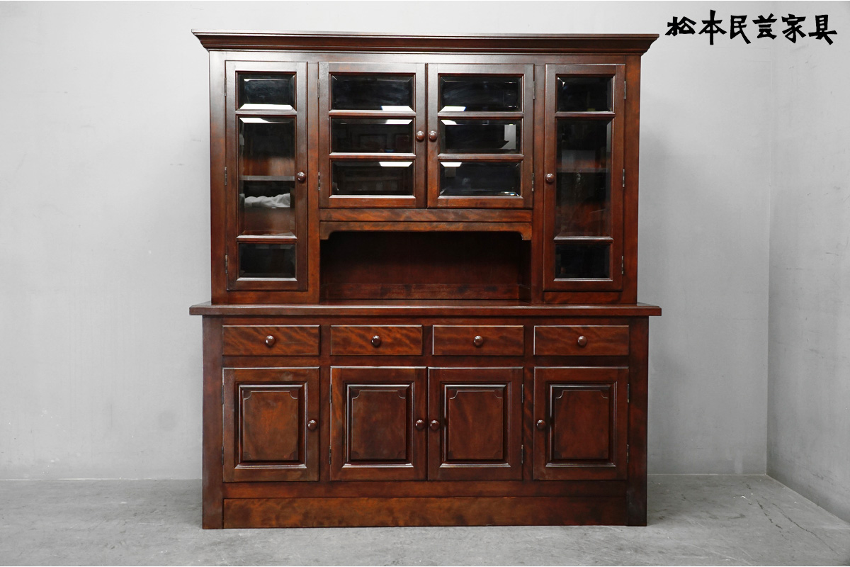 松本民芸家具 リネン型 食器棚 カップボード