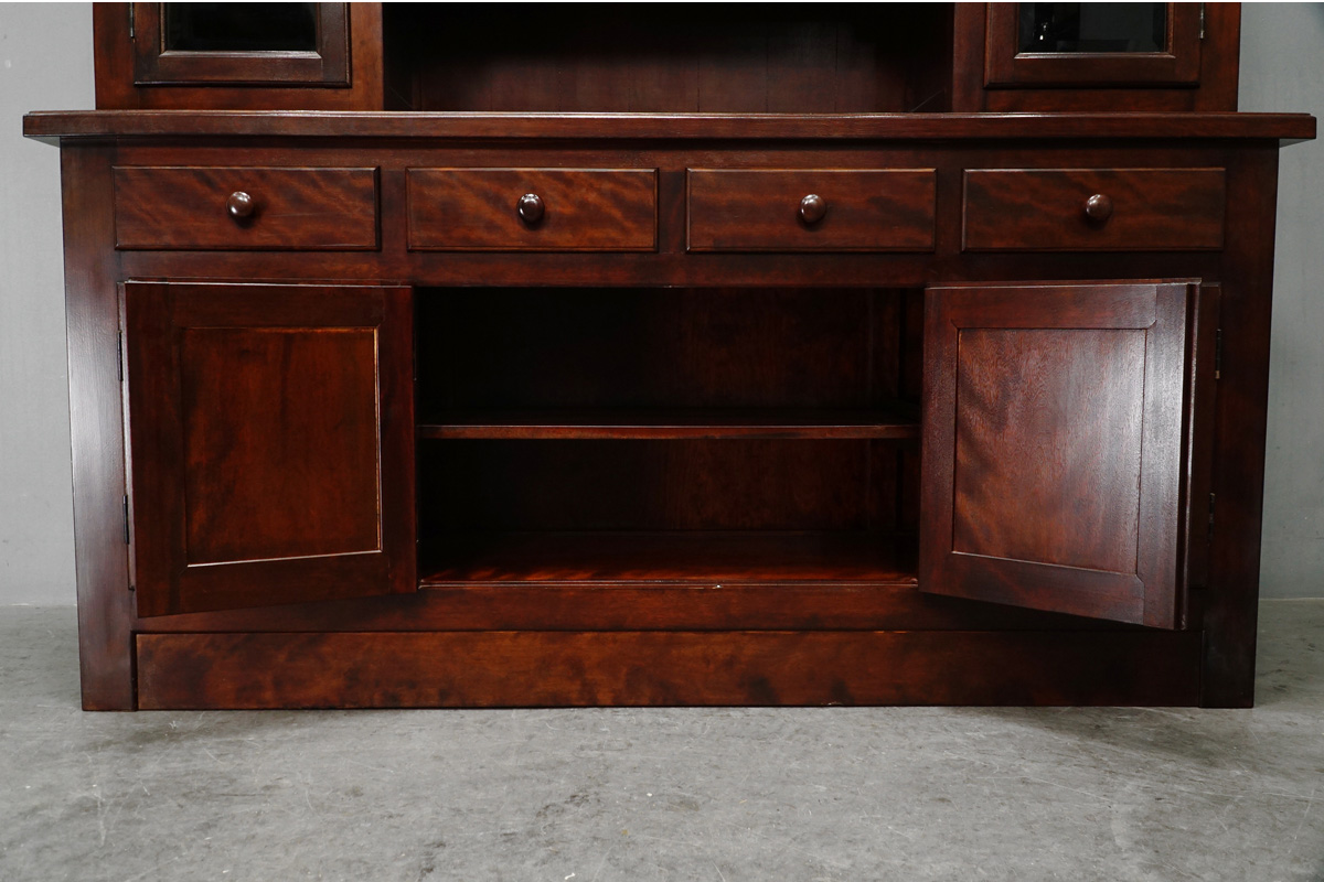 松本民芸家具 リネン型 食器棚 カップボード　収納内部