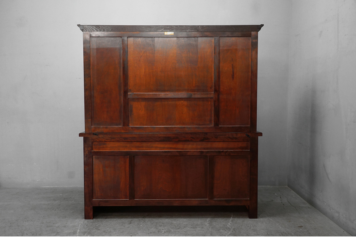 松本民芸家具 リネン型 食器棚 カップボード　背面