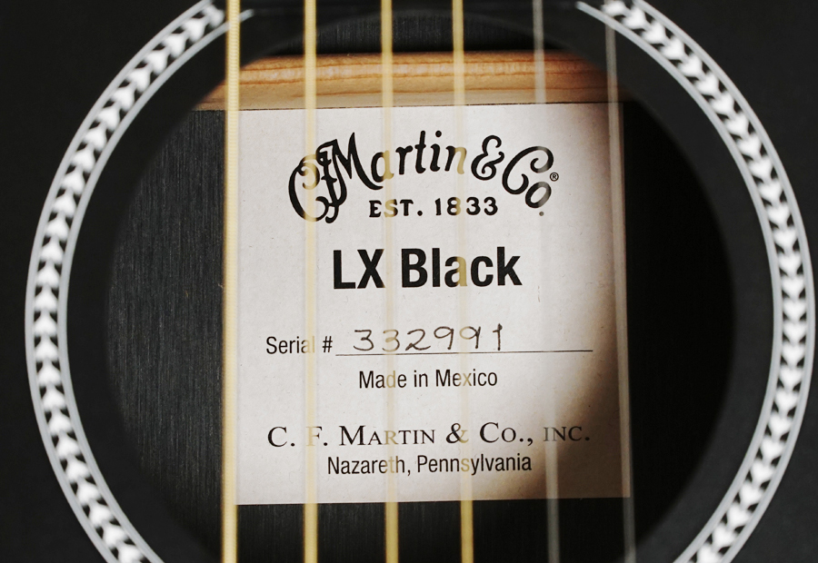 ステッカー　Martin(マーティン) ギター Little Martin LX Black ミニアコースティックギター マーチン　アドア東京