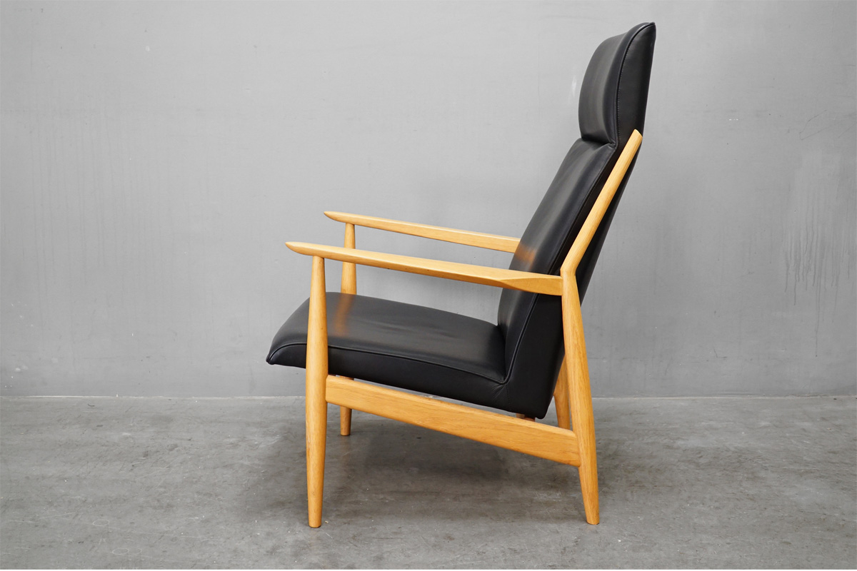 日進木工 GROW (グロウ) パーソナルチェア+オットマンセット 側面