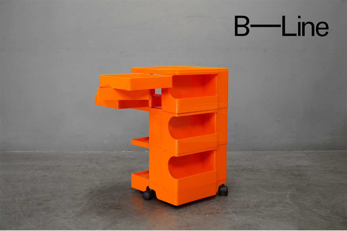 B-Line(ビーライン）ボビーワゴン 3段3トレイ 廃盤オレンジ