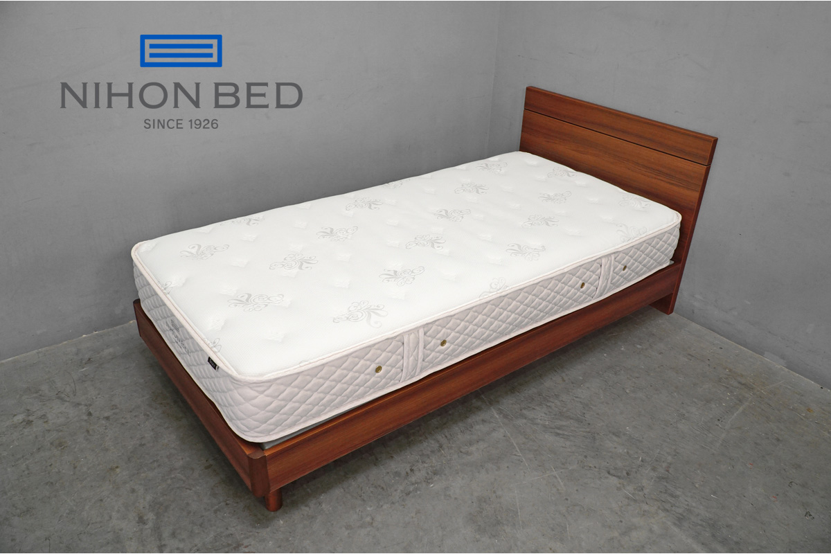 日本ベッド(NIHON BED) シルキーパフ マットレス付き シングルサイズベッド