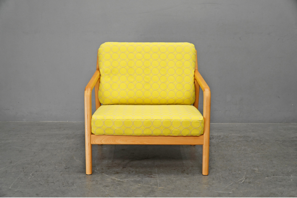 宮崎椅子製作所 PePe(ペペ) 1人掛けソファ(1シーター・1P) ブナ材 タンバリン