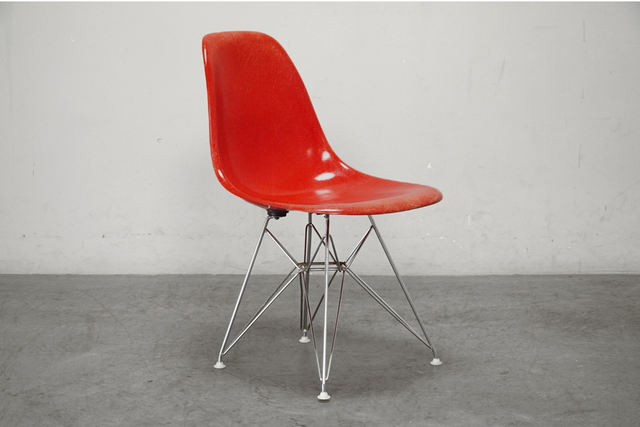 HermanMiller(ハーマンミラー) ヴィンテージ サイドシェルチェア  ワイヤーベース エッフェル イームズ クリムゾンレッド　アドア東京