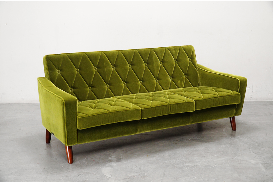 karimoku60(カリモク60) ロビーチェア 3シーターソファ(3P・3人掛け) モケットグリーン アドア東京