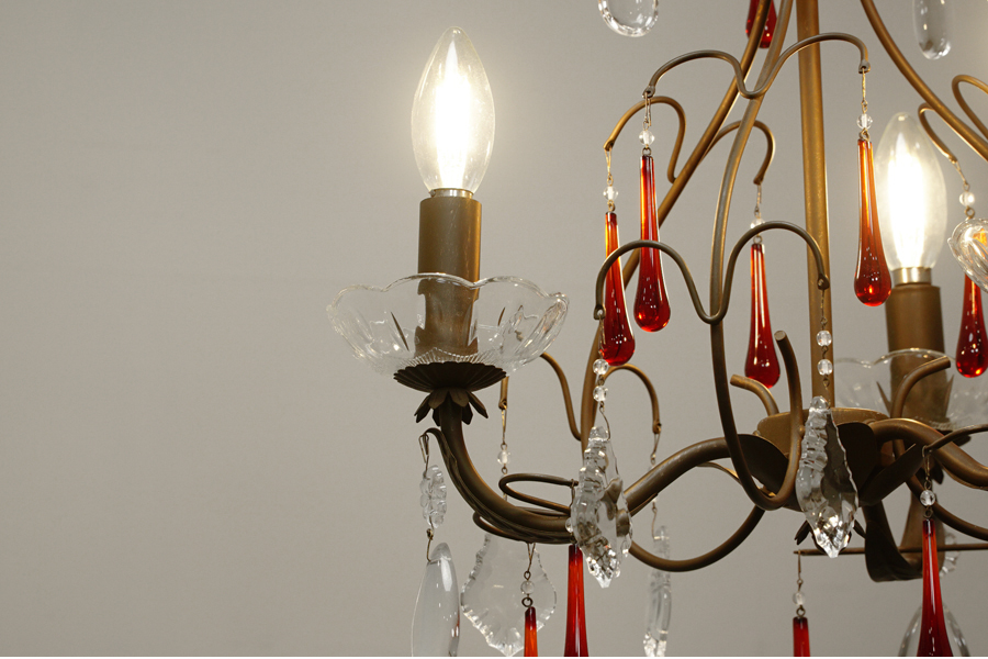 Laura Ashley(ローラアシュレイ) シャンデリア ガラス ランプ ライト 照明 アドア東京