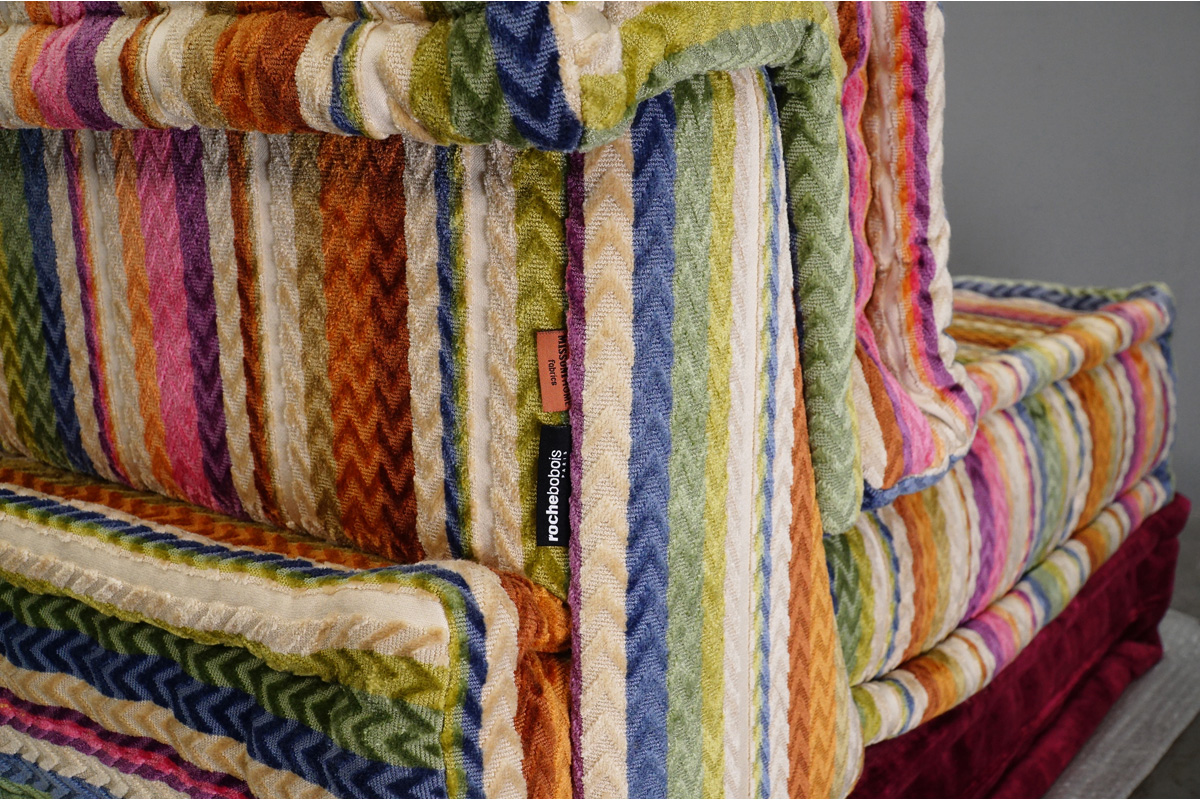 Roche Bobois(ロッシュ ボボア) Mah Jong(マ ジョン) MISSONI HOME(ミッソーニ ホーム)ソファセット タグ