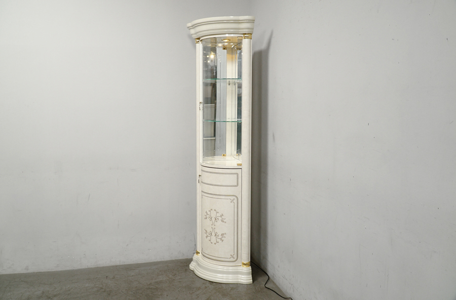 Saltarelli Mobili（サルタレッリモビリ） FLORENCE（フローレンス） コーナーキャビネット カットガラス　アドア東京