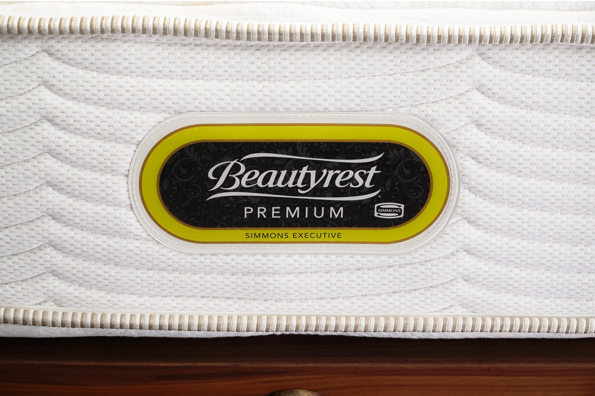 Simmons(シモンズ ) ビューティレスト プレミアム エグゼクティブ マットレス付 セミダブルベッド　プレート