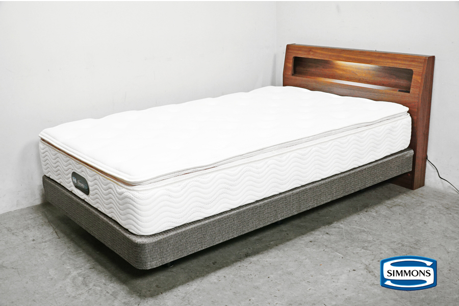 Simmons(シモンズ ) ビューティレスト ツインコレクション ピロートップマットレス付き セミダブルベッド　アドア東京