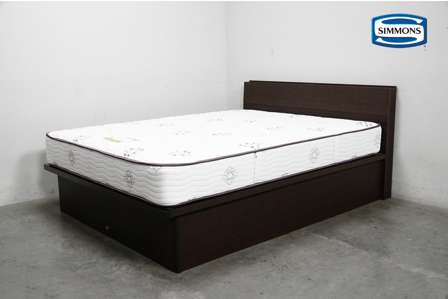 Simmons(シモンズ )ベッド ビューティレスト ゴールデンバリューマットレス付跳ね上げ式(リフトアップ) クイーンベッド アドア東京