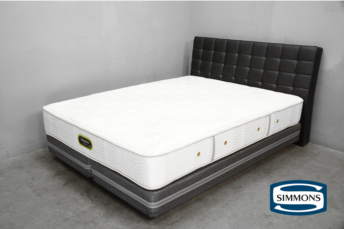 Simmons(シモンズ ) ビューティレスト プレミアム エグゼクティブ マットレス付 バーゼリアクイーンベッド