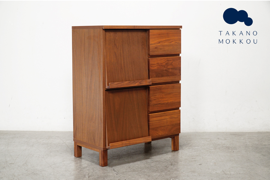 高野木工 LECCE 68(レッチェ) キャビネット マガジンラック ウォールナット材 サイドボード　アドア東京