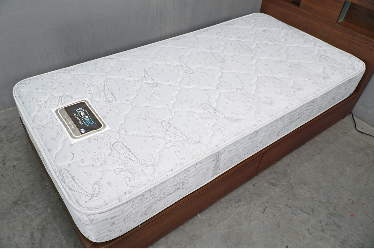 Simmons(シモンズ) ビューティレスト Twin collection(ツインコレクション)マットレス付 ドロワータイプシングルベッド　拡大